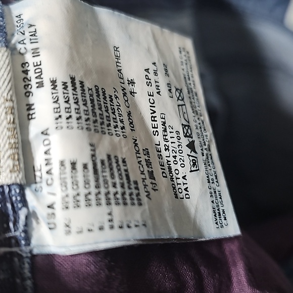 Diesel Ronhy Blue Jeans Size 32 - Picture 6 of 8